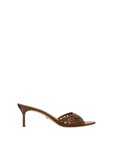 Veronica Beard 70mm Tia Macrame Leather Sandals | Thumbnail 1