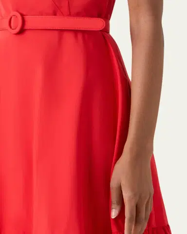 Akris punto Sleeveless Belted Taffeta Midi Dress | Thumbnail 5 Akris punto Sleeveless Belted Taffeta Midi Dress | Thumbnail 5