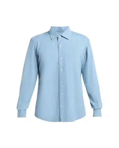 Zegna Men's Classic Fit Cotton Denim Button-Down Shirt | Thumbnail 1