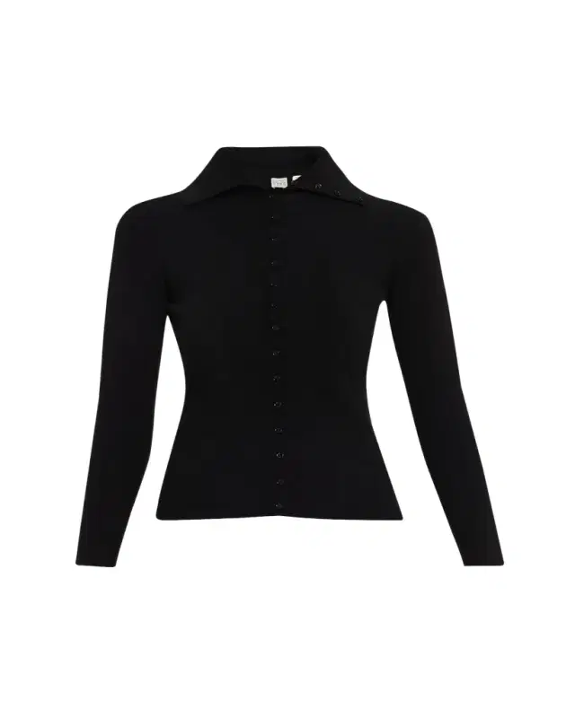 Fitted Polo Cardigan