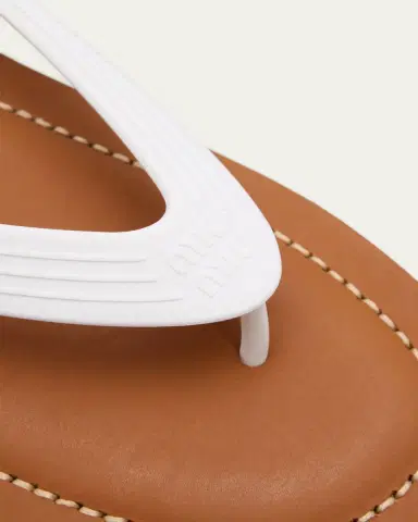 Miu Miu Logo Flat Thong Sandals | Thumbnail 5 Miu Miu Logo Flat Thong Sandals | Thumbnail 5