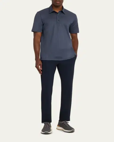 Brioni Men's Jersey Pique Polo Shirt | Thumbnail 6
