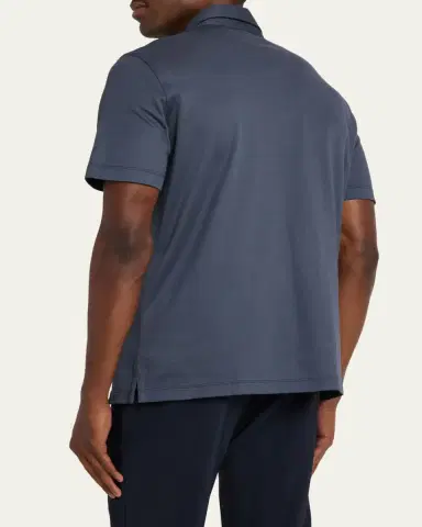 Brioni Men's Jersey Pique Polo Shirt | Thumbnail 7