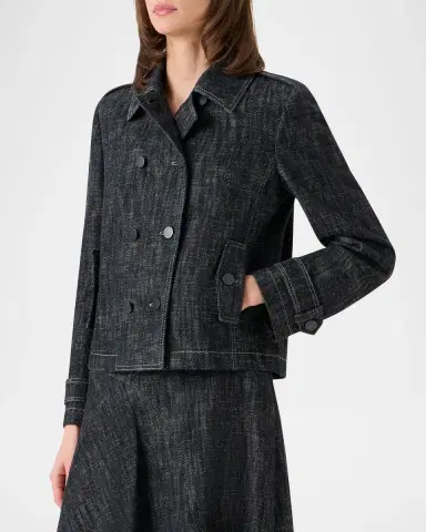 Akris punto Heavyweight Cotton Denim Jacket | Thumbnail 5 Akris punto Heavyweight Cotton Denim Jacket | Thumbnail 5