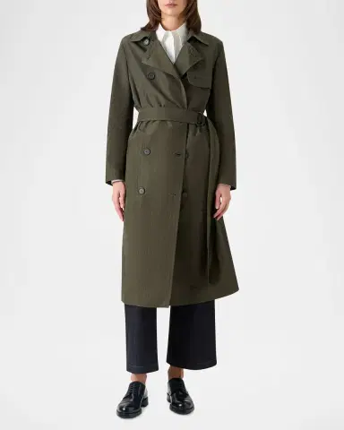 Akris punto Double-Breasted Crinkled Parachute Taffeta Belted Trench Coat | Thumbnail 5 Akris punto Double-Breasted Crinkled Parachute Taffeta Belted Trench Coat | Thumbnail 5