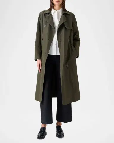Akris punto Double-Breasted Crinkled Parachute Taffeta Belted Trench Coat | Thumbnail 6 Akris punto Double-Breasted Crinkled Parachute Taffeta Belted Trench Coat | Thumbnail 6