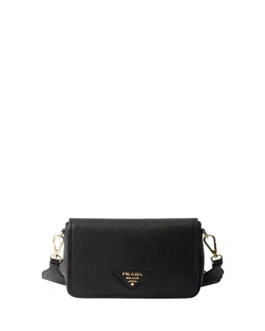 Prada Daino Flap Soft Leather Crossbody Bag | Thumbnail 1 Prada Daino Flap Soft Leather Crossbody Bag | Thumbnail 1
