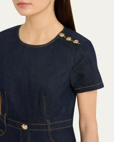 Cinq à Sept Niya Denim Mini Dress | Thumbnail 5 Cinq à Sept Niya Denim Mini Dress | Thumbnail 5