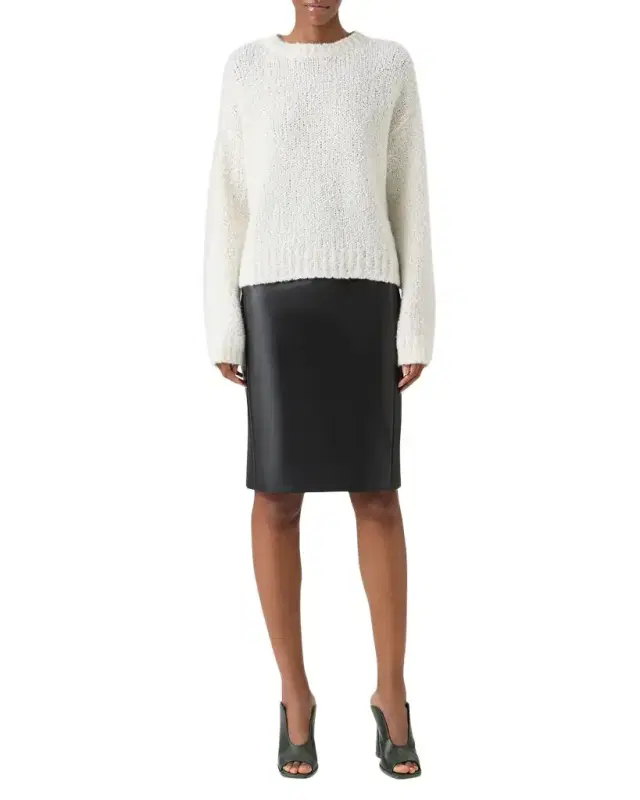 Akris Cashmere-Silk Boucle Knit Sweater