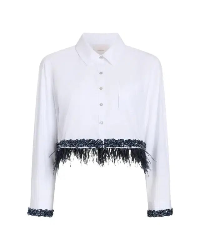 Cinq a Sept Sylvan Embellished Button-Front Shirt