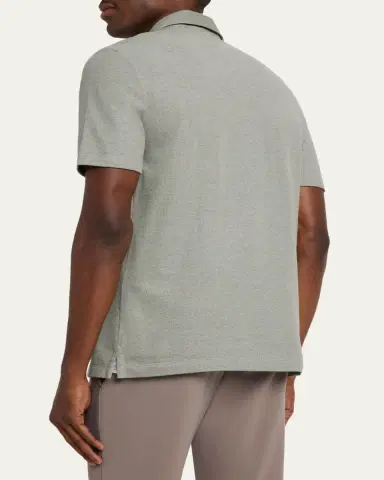 Brioni Men's Jersey Pique Polo Shirt | Thumbnail 3