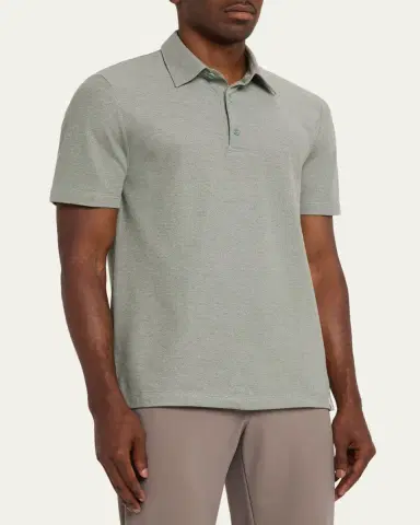 Brioni Men's Jersey Pique Polo Shirt | Thumbnail 4