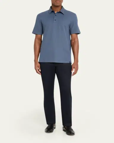 Brioni Men's Jersey Pique Polo Shirt | Thumbnail 6