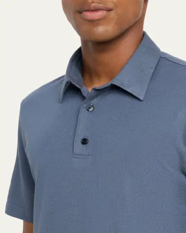 Brioni Men's Jersey Pique Polo Shirt | Thumbnail 9