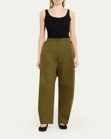 Zomer Paneled Barrel-Leg Sailor Trousers | Thumbnail 2 Zomer Paneled Barrel-Leg Sailor Trousers | Thumbnail 2