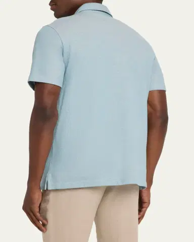Brioni Men's Jersey Pique Polo Shirt | Thumbnail 11