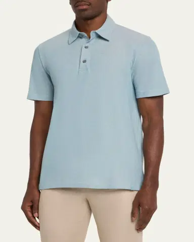 Brioni Men's Jersey Pique Polo Shirt | Thumbnail 12