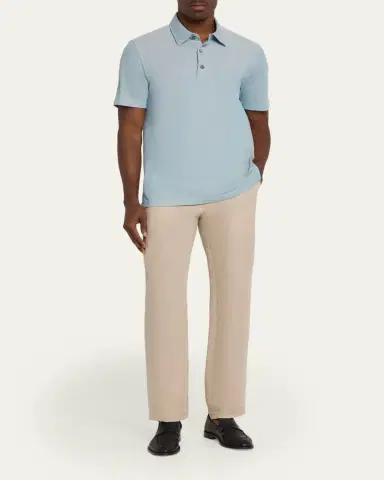 Brioni Men's Jersey Pique Polo Shirt | Thumbnail 10