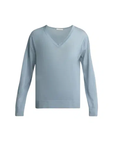 The Row Naius Long-Sleeve V-Neck Wool Top | Thumbnail 1