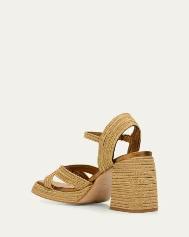 Castañer Valle Metallic Raffia Platform Sandals | Thumbnail 4 Castañer Valle Metallic Raffia Platform Sandals | Thumbnail 4