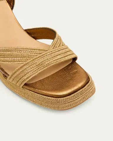 Castañer Valle Metallic Raffia Platform Sandals | Thumbnail 5 Castañer Valle Metallic Raffia Platform Sandals | Thumbnail 5