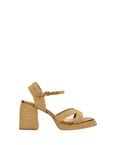 Castañer Valle Metallic Raffia Platform Sandals | Thumbnail 1 Castañer Valle Metallic Raffia Platform Sandals | Thumbnail 1