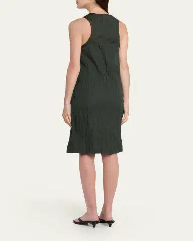 TOTEME Crinkled Cotton Sleeveless Tank Dress | Thumbnail 3