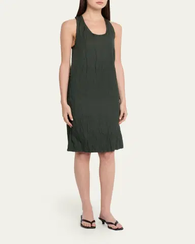 TOTEME Crinkled Cotton Sleeveless Tank Dress | Thumbnail 4