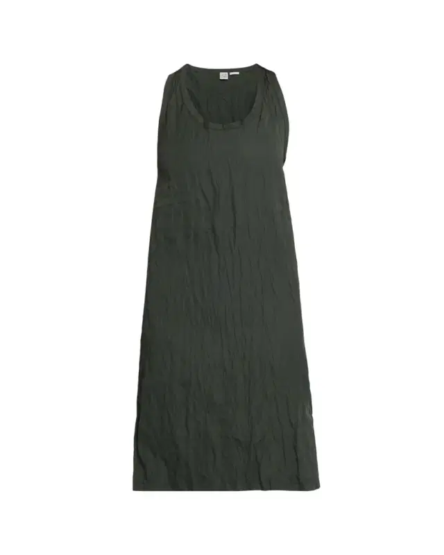 Toteme Crinkled Cotton Sleeveless Tank Dress