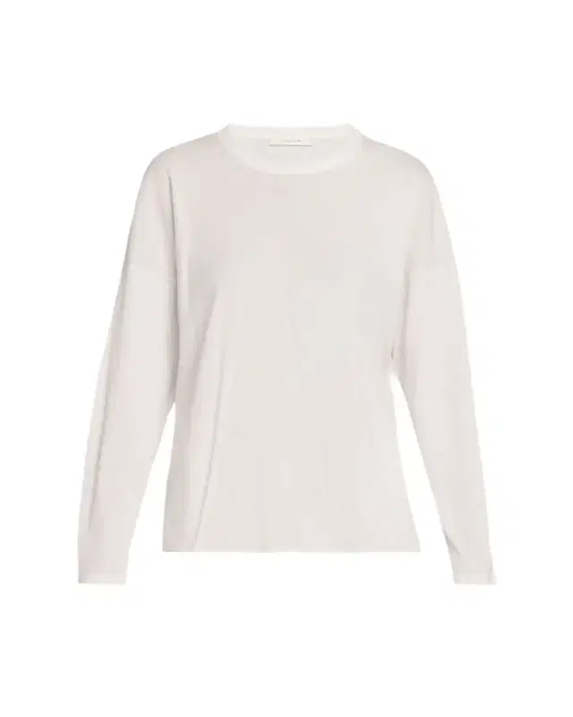 THE ROW Floris Cotton Long-Sleeve Top