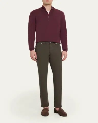 Brioni Men's Cotton Stretch 5-Pocket Pants | Thumbnail 2 Brioni Men's Cotton Stretch 5-Pocket Pants | Thumbnail 2