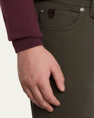 Brioni Men's Cotton Stretch 5-Pocket Pants | Thumbnail 5 Brioni Men's Cotton Stretch 5-Pocket Pants | Thumbnail 5