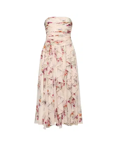 Cinq à Sept Strapless Iris Bouquet Dress | Thumbnail 1