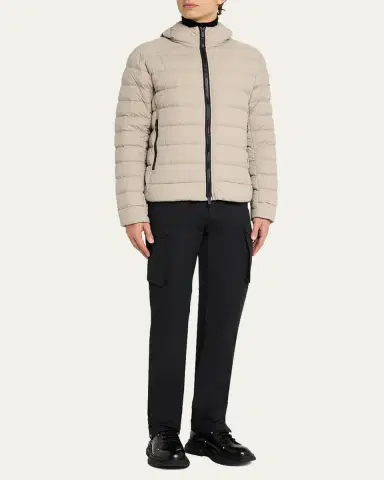 Canada Goose Men's Crofton Packable Quilted Matte Ripstop Hoodie | Thumbnail 2 Canada Goose Men's Crofton Packable Quilted Matte Ripstop Hoodie | Thumbnail 2