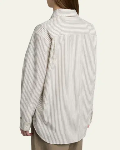 The Row Gavina Striped Cotton Shirt | Thumbnail 3 The Row Gavina Striped Cotton Shirt | Thumbnail 3