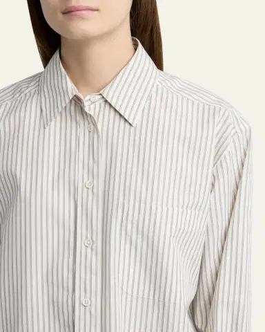 The Row Gavina Striped Cotton Shirt | Thumbnail 5 The Row Gavina Striped Cotton Shirt | Thumbnail 5