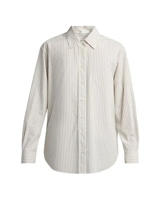 THE ROW Gavina Striped Cotton Shirt