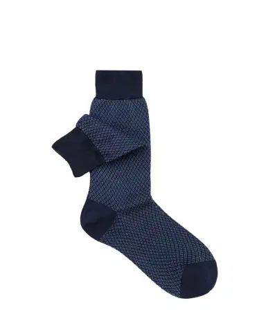 Sozzi Calze Men's Diamond Pattern Cotton Crew Socks | Thumbnail 1 Sozzi Calze Men's Diamond Pattern Cotton Crew Socks | Thumbnail 1