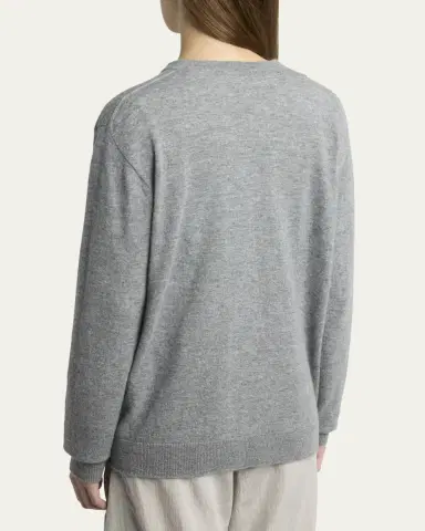 The Row Nian Cashmere V-Neck Sweater | Thumbnail 3