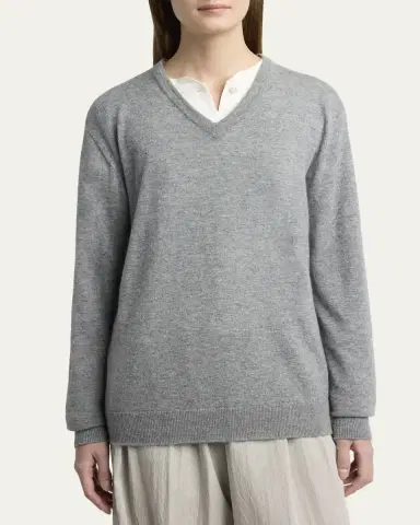 The Row Nian Cashmere V-Neck Sweater | Thumbnail 4