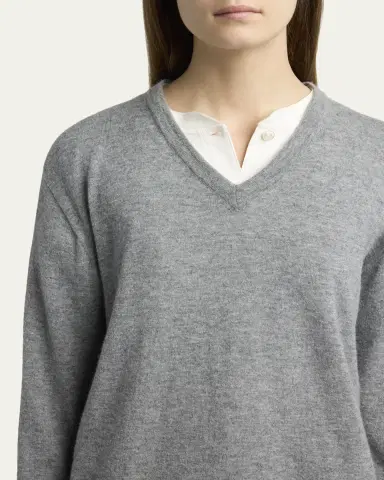The Row Nian Cashmere V-Neck Sweater | Thumbnail 5