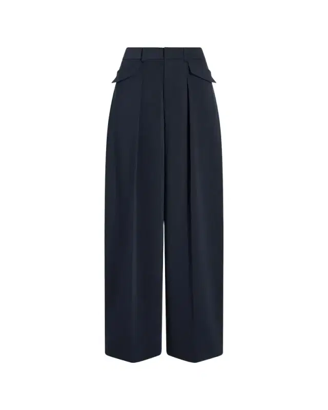 Leora Pleated Wide-Leg Trousers
