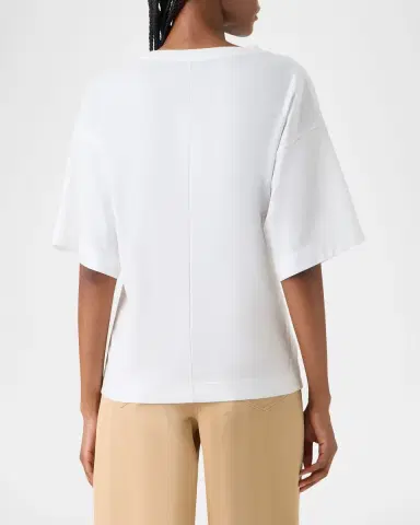 Akris punto Gathered Cotton Jersey Short-Sleeve T-Shirt | Thumbnail 2 Akris punto Gathered Cotton Jersey Short-Sleeve T-Shirt | Thumbnail 2
