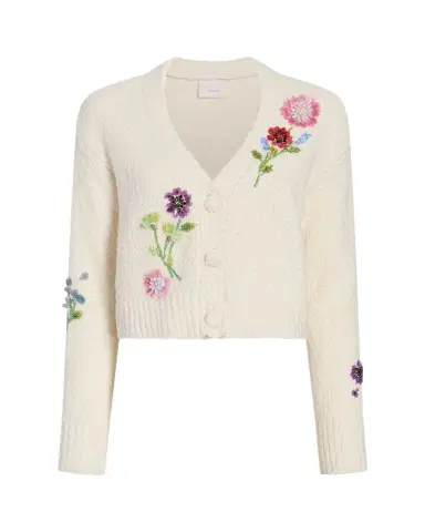 Cinq à Sept Solene Floral Embellished Cardigan | Thumbnail 1 Cinq à Sept Solene Floral Embellished Cardigan | Thumbnail 1