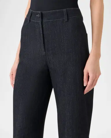 Akris punto Caia High-Stretch Denim Straight-Leg Crop Pants | Thumbnail 3 Akris punto Caia High-Stretch Denim Straight-Leg Crop Pants | Thumbnail 3