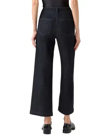 Akris punto Caia High-Stretch Denim Straight-Leg Crop Pants | Thumbnail 1 Akris punto Caia High-Stretch Denim Straight-Leg Crop Pants | Thumbnail 1