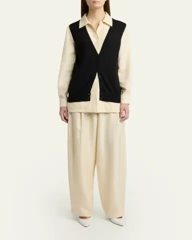 The Row Beta Silk Shantung Pajama Pants | Thumbnail 2 The Row Beta Silk Shantung Pajama Pants | Thumbnail 2