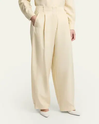 The Row Beta Silk Shantung Pajama Pants | Thumbnail 4 The Row Beta Silk Shantung Pajama Pants | Thumbnail 4