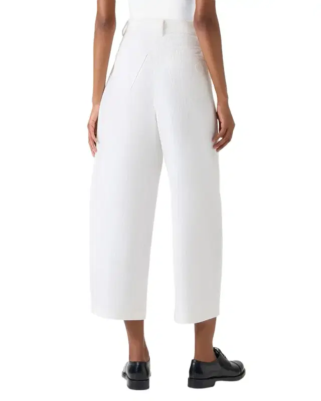High-Rise Barrel-Leg Ankle Pants