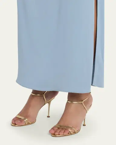 Manolo Blahnik 105mm Ciagapla Metallic Leather Sandals | Thumbnail 2 Manolo Blahnik 105mm Ciagapla Metallic Leather Sandals | Thumbnail 2